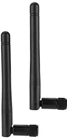 Antenna Gain Antenne ABS Schwarz 2 Stück Dualband-WLAN-Router High Gain SMA-Schnittstelle Wireless-Netzwerkkarte Externe Antenne(2Dbi)