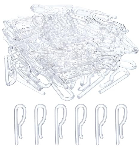 QUARKZMAN 100pz Durevole Plastica Alligatore Clip, 1,42 Trasparente Forma U Camicia Clip Molletta per Piegatura Cravatte, Pantaloni, Calzini, Coperchio