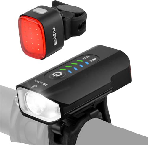 GADISTA Kit Éclairage Vélo Avant Arrière LED Rechargeable USB-C