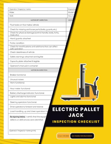 Electric Pallet Jack Inspection Checklist