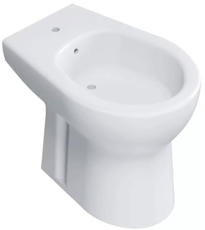 Barbottina Bidet a terra in ceramica bianca serie orchidea