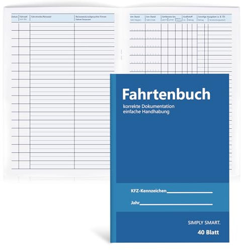 2 Stück Fahrtenbuch 40 Seiten Fahrtenbücher A5 Fahrtenbuch Pkw Fahrtenbuch Lkw Finanzamt Anerkannt zur Trennung Geschäftlicher und Privater Fahrten