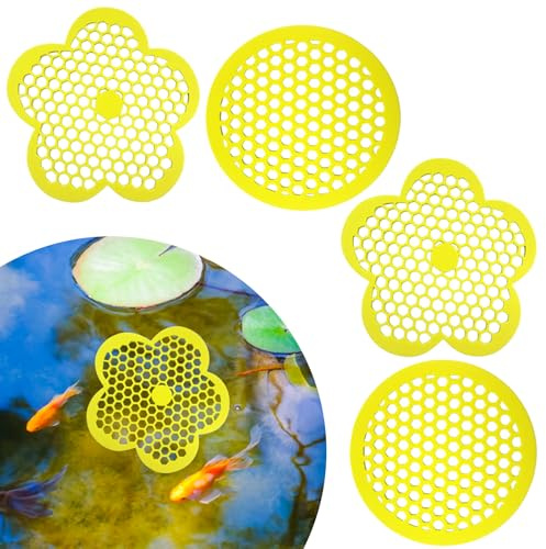 4 Pack Floating Bee Islands, EVA Foam Bee Watering Station, Flower Round Bee Waterer Butterfly Watering Station Bee Bath Feeder for Outdoor Garden Décor
