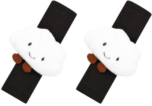 URAQT Car Seat Belt Pads, 2PCS Universal Car Seatbelt Adjuster for Kids, Multifunctional Seat Belt Protectors, Seat Belt Covers with Cartoon Pattern Fit Baby Toddler Kid Adult (Clouds)