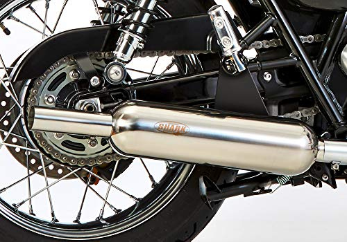 SHARK - Impianto di scarico sportivo compatibile con TRIUMPH | Bonneville | Tipo 908MD | 790 ccm | anno di costruzione 2001-2006 | SHARK Retro Classic con cat