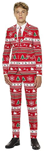 OppoSuits Lustige Weihnachten Anzüge für Jungen 10 - 16 Jahre alt - Kommt mit Jacke, Hose und Krawatte