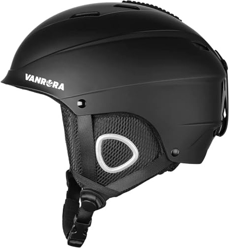 VANRORA Ski Helmet, Snowboard Helmet - Black, M