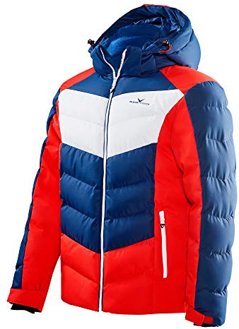 Black Crevice Herren Skijacke, blau/rot/weiß, 60