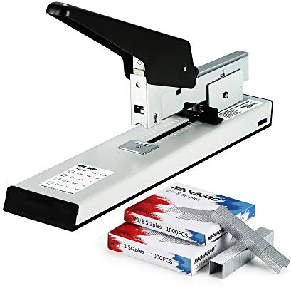 IMLIKE Heavy Duty Stapler with 2000 Staples: 100 Sheets High Capacity Manual Office Stapler, Metal,Jam Free,for Paper Binding, Include 23/8 & 23/13 Staples Each 1000PCS