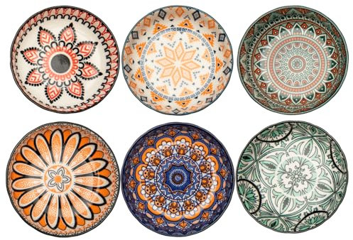 Porzellan Dipschalen,Soja Saucenschälchen,Dipschälchen,Tapas Schalen Set,Gewürzschalen Klein,Snackschalen & Dipschalen,Snackschalen Set 6er,Ø 10 cm Snack Bowl für Sushi, Snack