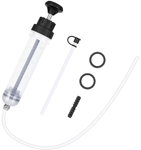 Flintronic oljespruta, 200 cm2 utsugningspump för byte av bromsvätska, bromsvätskeutsugningspump, handpump med förlängningsrör