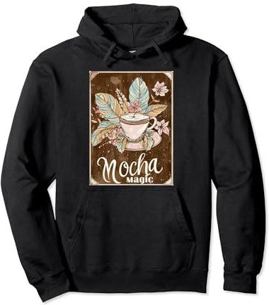 Moka Magic Vintage Tasse à café rétro aquarelle Sweat à Capuche