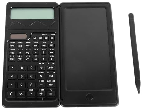 Vetenskaplig Miniräknare, Multifunktionella Basräknare, Solenergidriven Vetenskaplig Miniräknare med Anteckningsblock och Penna, Handskriftsfunktion