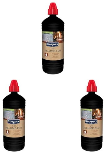 STARWAX - Gel Allume feu - 850ml - idéal pour Allumer Un feu en Toute sécurité pour Barbecue ou cheminée - sans Odeur - à Base d'alcool végétal -n'altère Pas la saveur des Aliments - Facile et Rapide