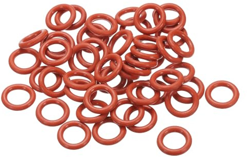 PATIKIL O-Ring Silicone 18mm OD 12mm ID 3mm Larghezza, 50 Pezzi Anelli per Rubinetti Guarnizione Metrica VMQ Ricambio per Riparazione Valvole Compressore Idraulico, Rosso