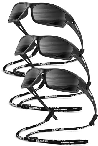 QALLY Polarized-Sunglasses-Men Sports Mens-Sunglasses: Sun-Glasses with UV Protection for Fishing Driving Running Cycling