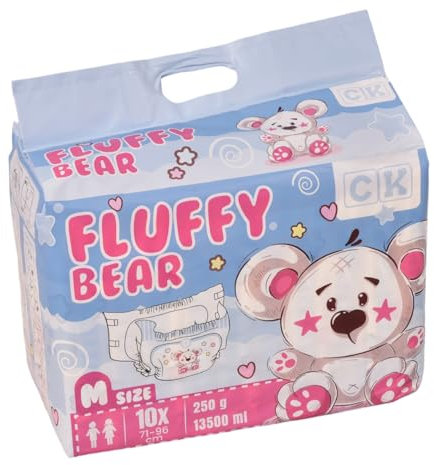 Fluffy Bear Windeln mit Folie für Erwachsene Gr. L 13500 ml (L)