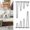 Suusolny 4X Hairpin Legs DIY Tischbeine Metall Tischgestell Tischkufen Austauschbare Schrank und Tisch Möbelfüße Tisch-Füße für Esstisch Schreibtisch Schrank & Hocker - 20cm hoch, 2-Streben