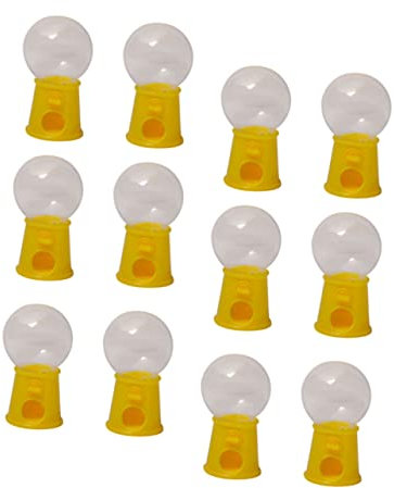 DIKACA 12 Pezzi afferrare la macchina del ricevitore gommoso agitarsi mini pop giochi per giochi macchina caramelle giocattolo della macchina per caramelle Yellow
