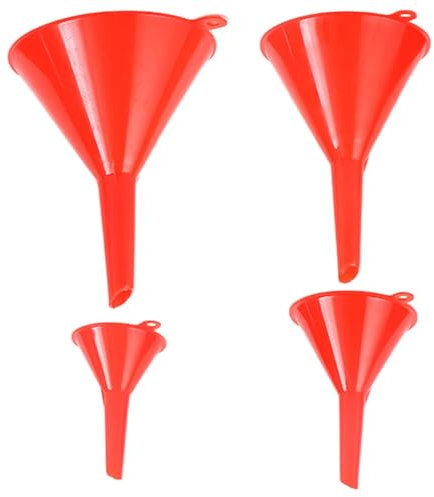 Set Of 4 Oil Funnel Kit For Automotives, Motorcycle Oil Filter Wrench Drain Funnel, Wide Mouth BottleFunnel For Filling Bottles