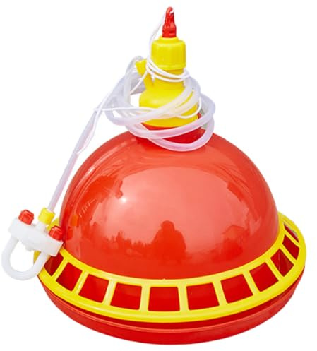 SHINEOFI Alimentador de Agua Automático para Aves de Corral, Mediano, Plástico Duradero, Bebedero para Pollos y Palomas, Sistema de Llenado Automático para Granjas Pequeñas Color Aleatorio