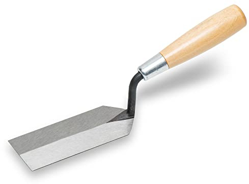 MARSHALLTOWN Margin Trowel, 5 x 2 Inch Blade, Spread Mortar and Tile Adhesive, Durable High Carbon Steel, Wood Handle, Tile Trowel, Made in the USA, 52