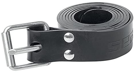 SEAC Unisex-Adult Marseilles Belt Gummibleigurt für Freitaucher, Länge 145 cm, Made in Italy, schwarz
