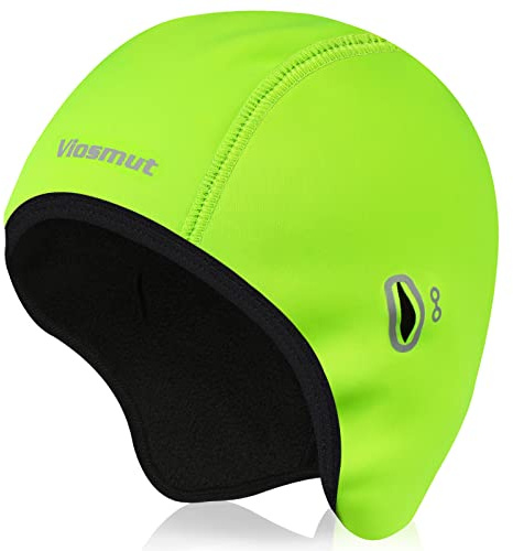 Viosmut Bonnet de Cyclisme Sous Casque, Calotte Running d'Hiver en Polaire Thermique Coupe-Vent, Adapté à la Course, Vélo, Ski, Moto, Randonnée, Extérieur
