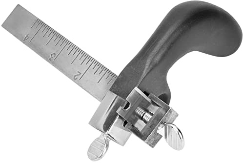 Cortador de Tiras de Cuero Tandy Cuero 19 × 12 × 4 Correa de Cuero Diy Cortador de Cinturón Herramienta de Corte Manual con Mango de Aluminio para Artesanía de Cuero