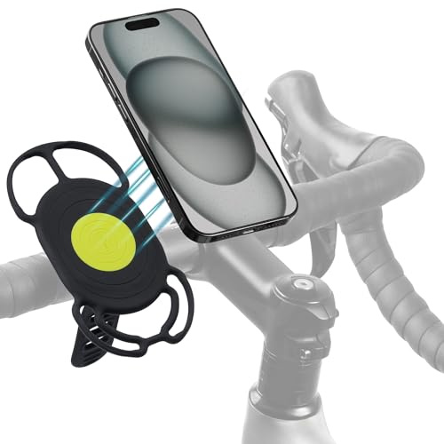 BONE Bike Tie 4 Magnetisk, magnetisk mobiltelefonhållare cykel, kompatibel med magsafe och fitnessmobiltelefonhållare – säker och pålitlig hållare för cykling och inomhusaktiviteter