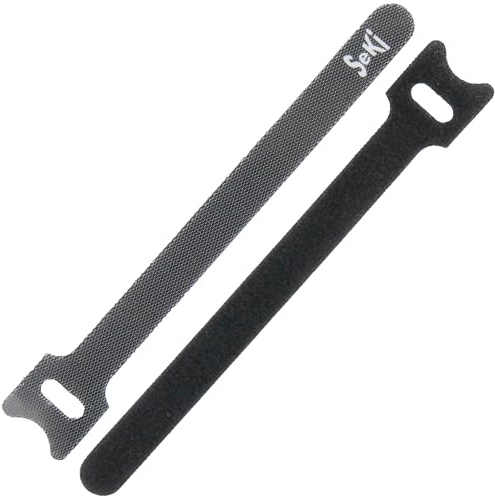 SeKi 10 stycken kardborreband buntband svart 15 cm kardborreband 12 mm bred kabelhantering kabelarrangör återanvändbart kardborrband kardborreband kardborreband med ögla