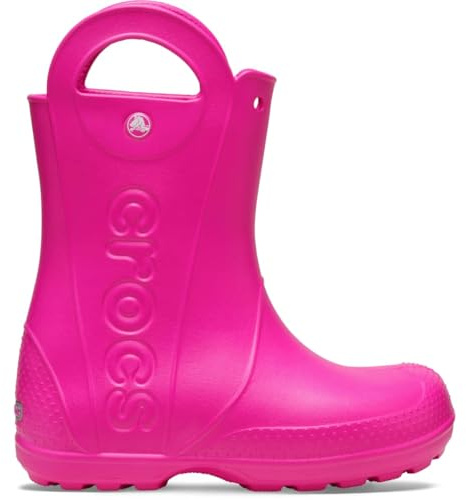 Crocs Handle It Rain Boot K, Stivali Unisex - Bambini e Ragazzi, Pink Crush, 32/33 EU