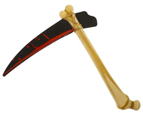 HOOTNEE Sickle Prop Cosplay Halloween Accessory Faux Bone Sickle for Halloween Parties and Costumes