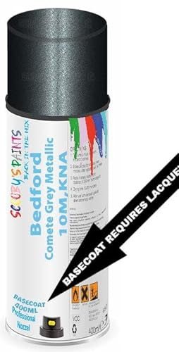 Aerosol Spray Paint Compatible with Bedford Comete Grey Metallic 10M,KNA Available in Direct Gloss, Cellulose or Basecoat (Basecoat Aerosol)