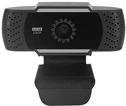 Cámara de ordenador con micrófono, cámara web estéreo USB Full HD 1080P con clip giratorio para uso en oficina