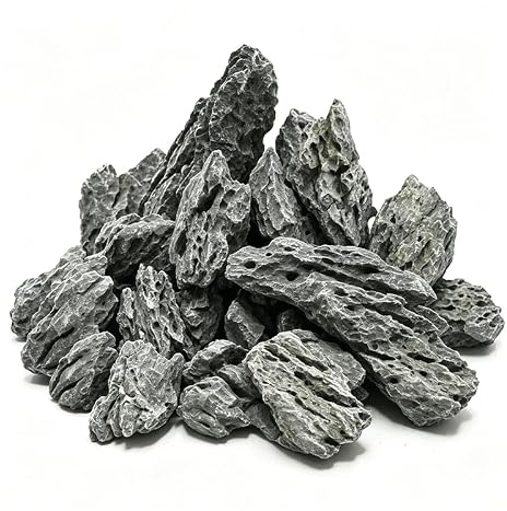 SHIQUAN naturliga seiryu-stenar, 3 till 6 cm, 0,5 kg | Stabilisera vattenkvalitet, aquascaping-sten, akvariestenar, för glasbehållare, gör-det-själv-projekt och bonsai