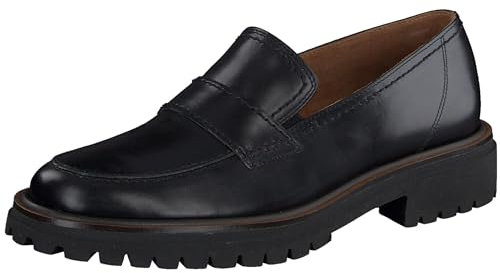 Paul Green Damen Slipper, Frauen Slip On,Mokassins,Halbschuhe,Slides,Schlupfschuhe,schluepfschuhe,Loafer,College Schuhe,Schwarz (Black/Natur),40.5 EU / 7 UK