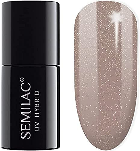 SEMILAC Gel Nail Polish 327 Warm Cinnamon Shimmer - Full Coverage Gel Polish - Soak Off Easy To Use LED/UV Nail Lamp - Long Lasting Manicure and Pedicure up to 3 weeks