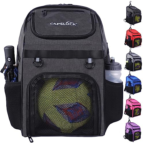 CapsLock Youth Soccer Bag -Fireproof Document Organizer wit, Volleyball & Football | Includes Water-Resistant Storage for Important Documents, Passport