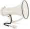 McGrey MP-2000HRS MkII Megaphon - Reichweite: 1500 m bis max. 2400 m auf freiem Feld - Funktionen: Sirene, Pfeifton, Aufnahme/Wiedergabe - Mit USB/SD und Aux-Eingang - Inklusive Tragegurt - Hellgrau