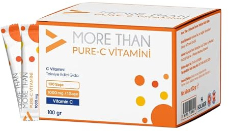 Vitamin C – More Than – 100 g (100 påsar) – högkvalitativt C-vitamin pulver för immunförsvar och energi