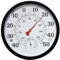 Indoor Outdoor Thermometer Hygrometer - 10 Inch Outdoor Thermometer Large Numbers,Thermometer Room,2 in 1 Thermometer Hygrometer,Outside Thermometers for Patio (Black)