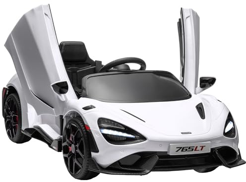 AIYAPLAY Kinder Elektroauto McLaren 765LT 12V 2,4GHz Fernbedienung Weiß