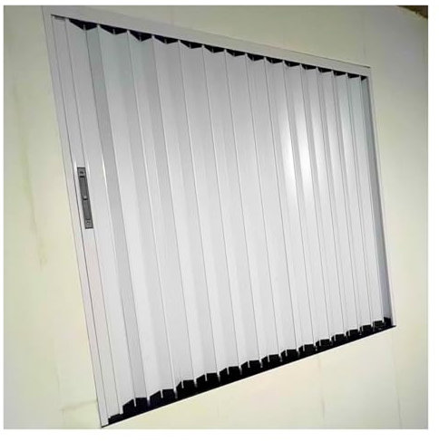 Porte coulissante, Porte Pliante accordéon Portes accordéon rétractables et cloisons temporaires - Panneaux en aluminium de 5 cm de large, porte coulissante verrouillable avec clé, dimensions personna