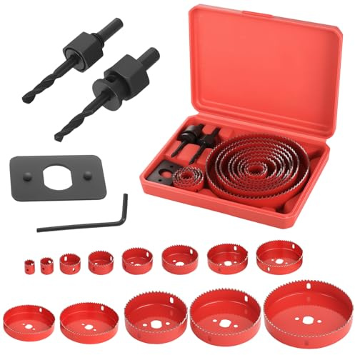 Sega Circolare per Legno - Kit 17 Pezzi Seghe a Tazza per Fori da 19 a 127 mm