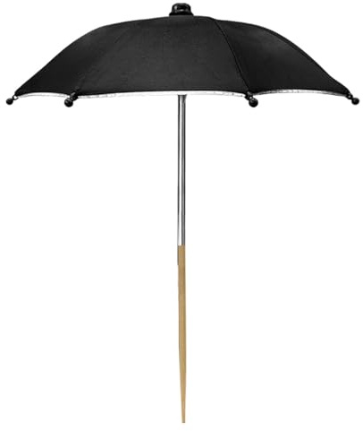Generico Ombrello per piante - Copertura di protezione UV 35x27 cm, tettoia per protezione solare, picchetto per inserimento nel terreno, scudo in tessuto resistente per vasi da giardino