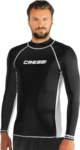 Cressi Men Rash Guard Man Long Sleeve Rash Guard - Black, XL/5 (54)