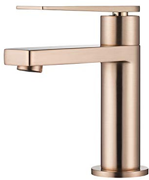 StoneArt Waschtischarmatur Wasserhahn Bad Einhebel-Mischbatterie Badarmatur Waschbecken Badezimmer Leeo 971216 rose, 16cm, matt