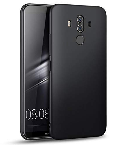 Verco Kompatibel med Huawei Mate 10 Pro fodral, matta baksida skal skyddshölje för Mate 10 Pro fodral silikon mobiltelefonfodral – svart