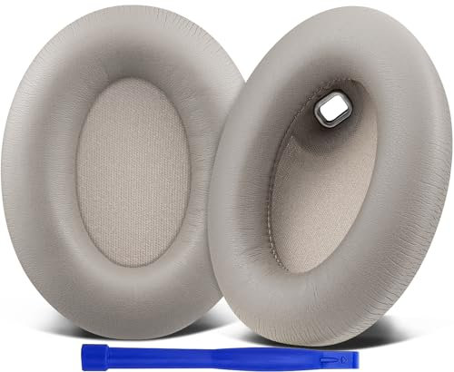 SOULWIT Cuscinetti Auricolari di ricambio per Sony WH-1000XM4 (WH1000XM4), Padiglioni con schiuma antirumore, spessore aggiunto, senza influire sul sensore - Grigio